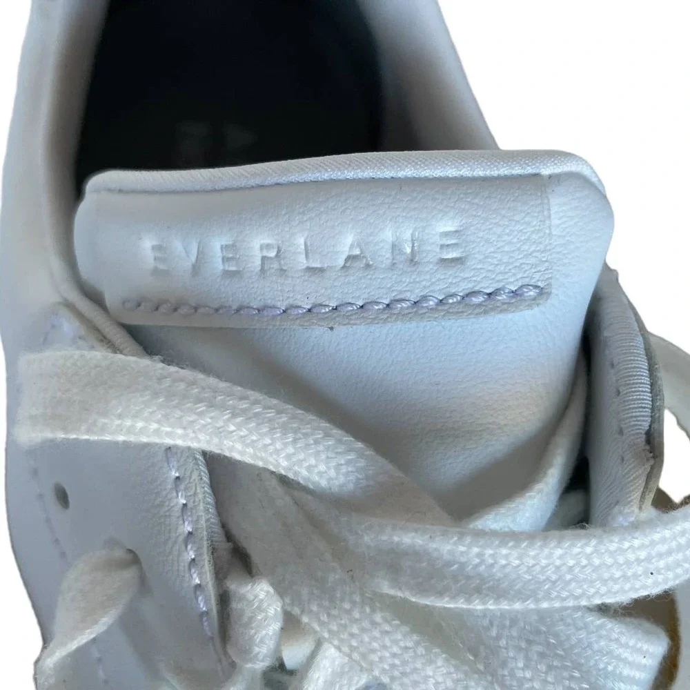 Everlane White Leather Suede‎ Accent Sneakers Mens US 9 Womens US 11 Casual